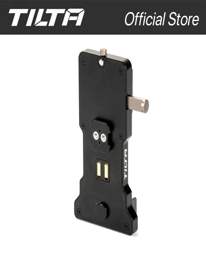 Tilta TGA-PPP-V V-Mount Akkuplatte mit Power Pass-through für DJI RS 2, RS 3, RS 4 und RS 5 Stabilisatoren, Schwarz - Bild 1
