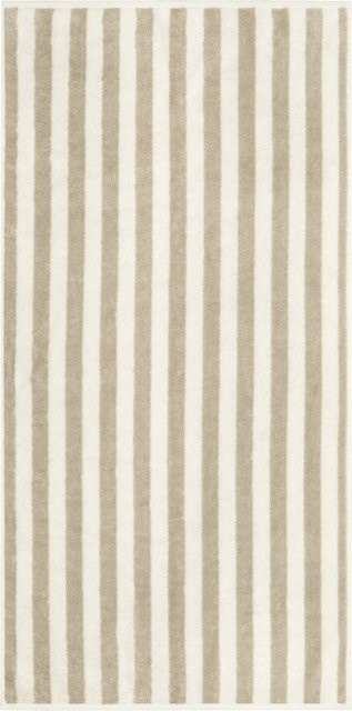 Handtuch STUDIO cawo in Beige gestreift aus Baumwolle mit Oeko-Tex Standard 100 - Bild 1