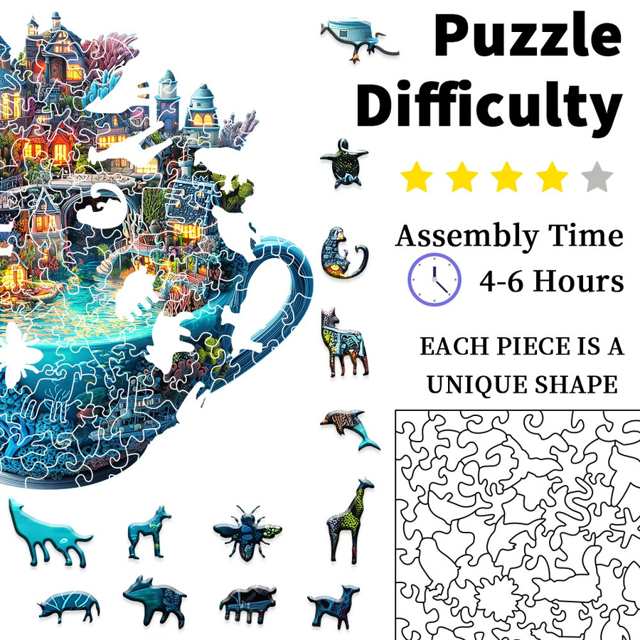 Supretty Fantasy Puzzle, Holz, Bunt / Mehrfarbig - Bild 2