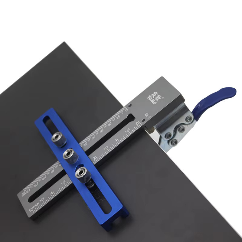 YOMO Selbstzentrierende Bohrführungsschablone für Schrankgriffe und Knöpfe, Einstellbare Holzbearbeitungswerkzeuge zur Positionierung von Griffen - Bild 2