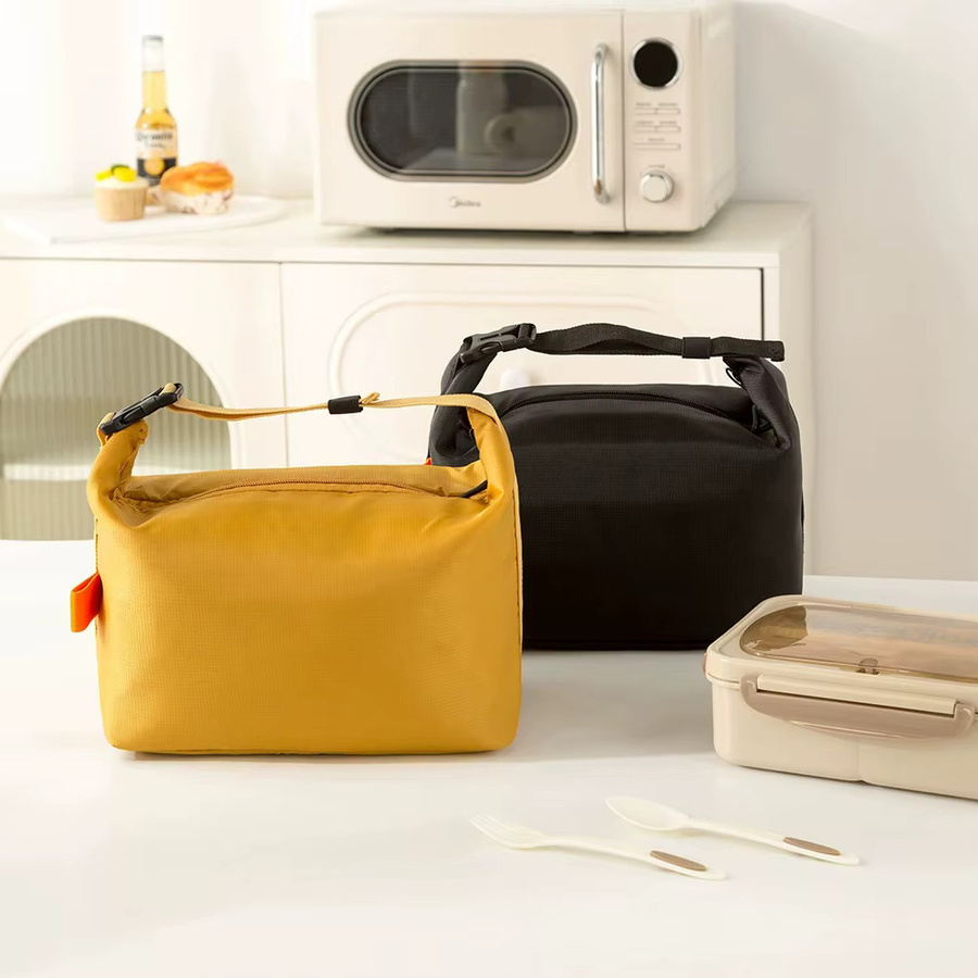 Faltbare Isoliertasche in Grau mit großem Fassungsvermögen für Lunchboxen, Früchte und Snacks - Bild 2