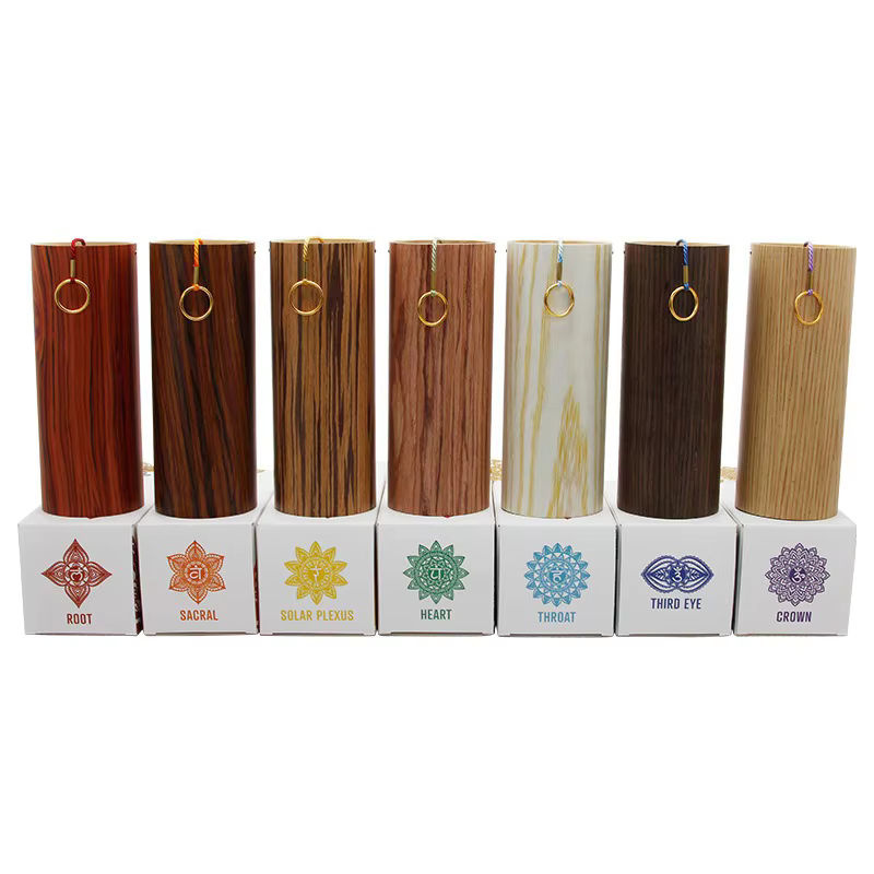 OLOMM Tibetische Windspiele aus Holz für Meditation und Klangheilung, Mehrfarbig - Bild 5