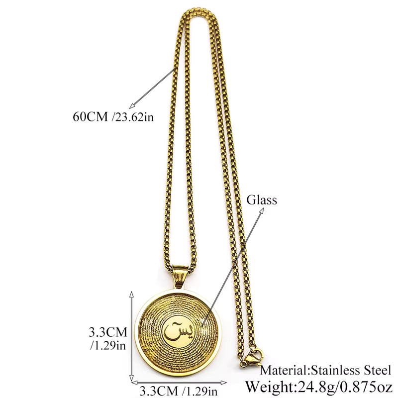 AFAWA Halskette Edelstahl, Gold, Unisex - Bild 2