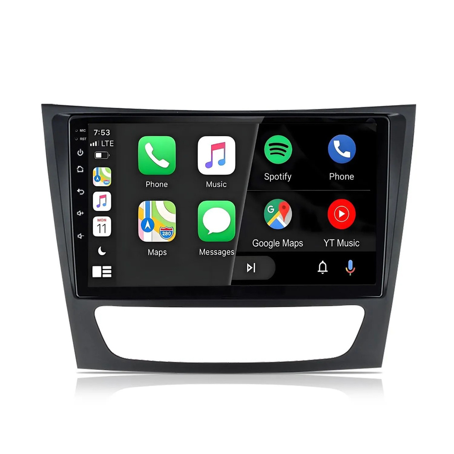 Junsun Autoradio für Mercedes Benz W211 mit Bluetooth und GPS in Schwarz (9,0 Zoll) - Bild 2