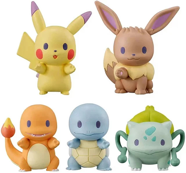 Potdemiel Pokémon Pikachu Charmander Squirtle, Action Figuren, 5-teiliges Set - Bild 1