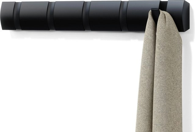 Mömax Hakenleiste Flip 5 in Schwarz matt - Bild 1