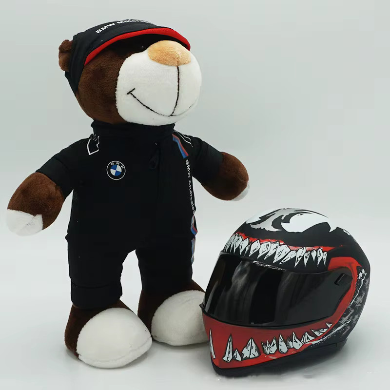 Hot Toys Helm- und Teddybär-Motorrad-Dekorationen, Plüschtiere - Bild 2