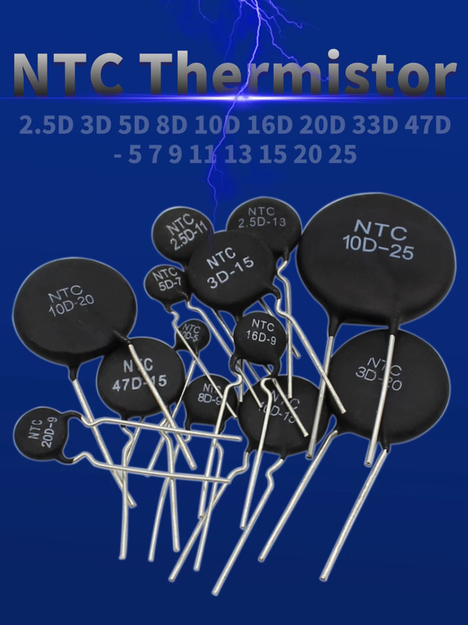 10 Stück QJSET NTC Thermistoren für Ladegeräte, Schwarz, MF72 Serie - Bild 5