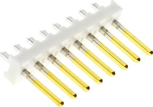 Molex Stiftleiste Standard in Weiß mit Goldkontakten, 8-polig, Rastermaß: 3.96 mm - Bild 1