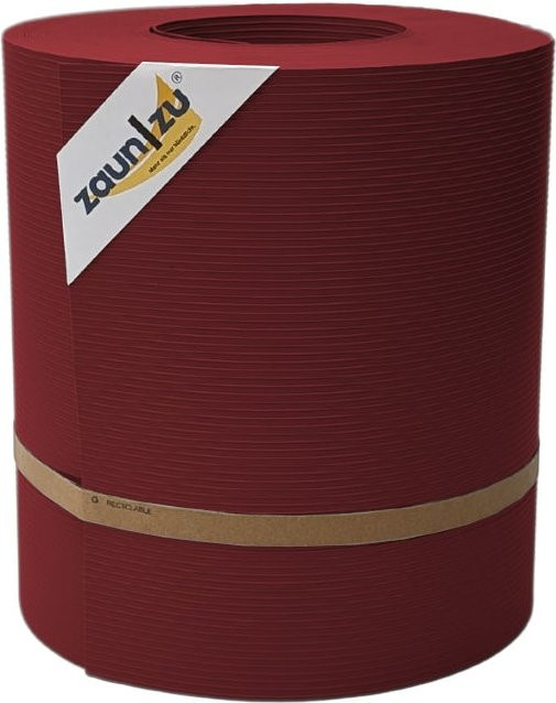 zaun zu Sichtschutzstreifen Rille Maxi für Doppelstabmatten, Farbe: Bordeauxrot, Höhe: 24 cm, Länge: 26 m - Bild 1