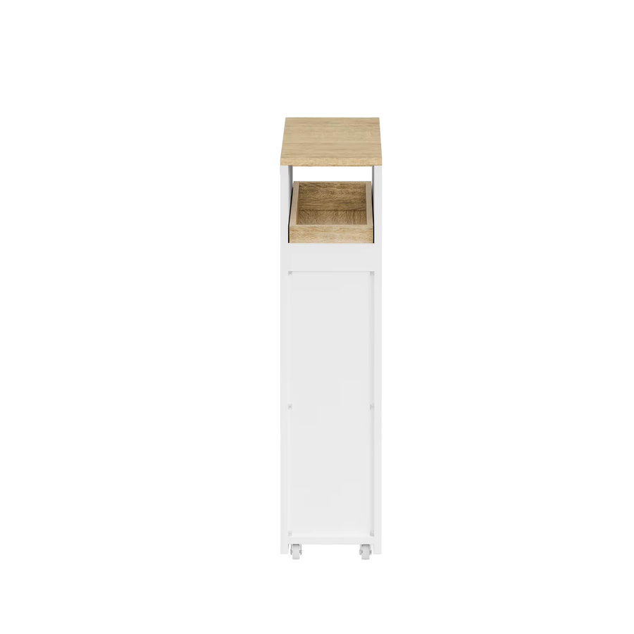 SoBuy Badezimmerschrank Weiß mit 3 Schubladen und Türen, moderner Badunterschrank B/T/H: 60 x 20 x 82,3 cm - Bild 2