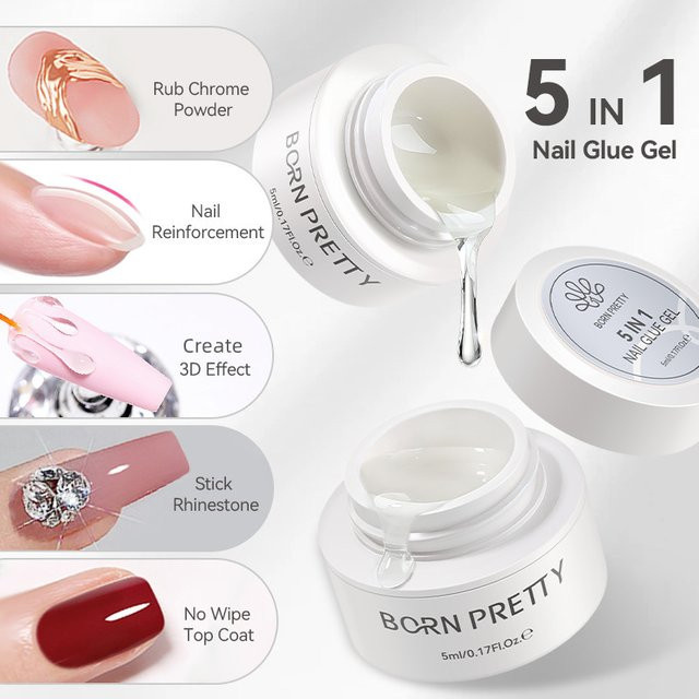 BORN PRETTY 5 in 1 Gel-Nagellack, 5 ml, Glänzend - Bild 1
