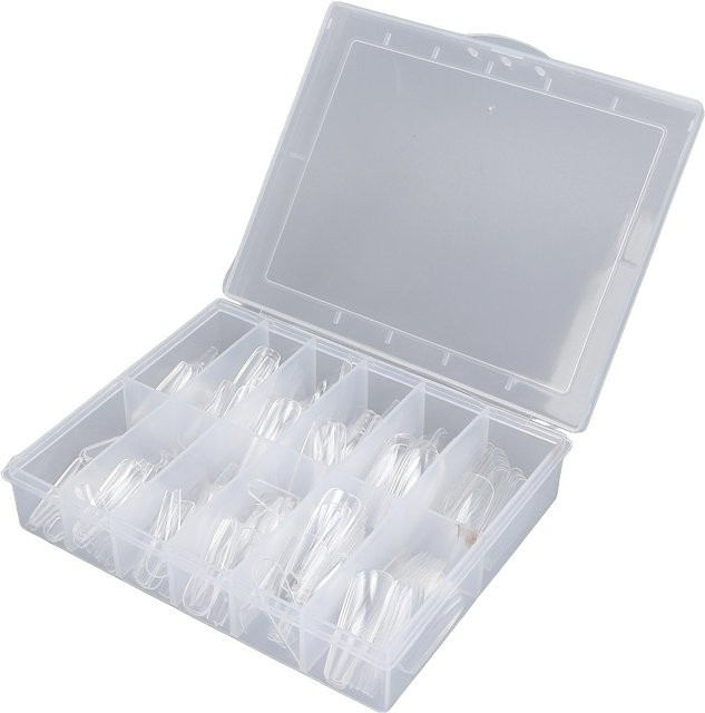 Koogeelife Nagelspitzen, Transparent, 240 Stück, Glänzend - Bild 1