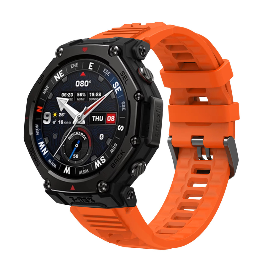 Amazfit Silikonarmband mit Schutzhülle, Schwarz, Unisex - Bild 2