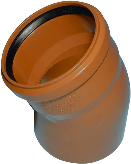 Marley Kanalgrundrohr-Bogen 30 Grad DN 110 in Orange - Bild 1