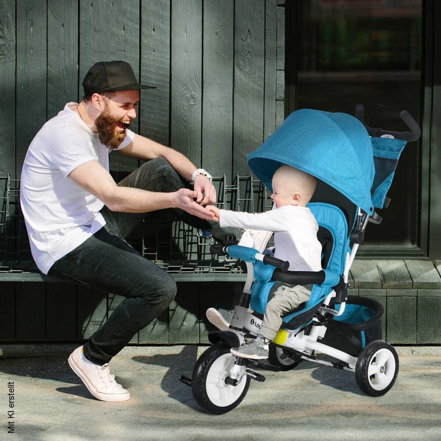 HOMCOM Kinderdreirad, hellblau, ab 1 Jahr - Bild 4