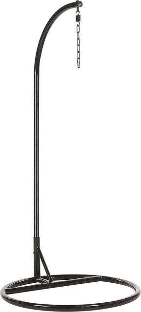 Beliani Hängesessel Schwarz mit Metallgestell B/T/H: 97 x 97 x 199 cm - Bild 1