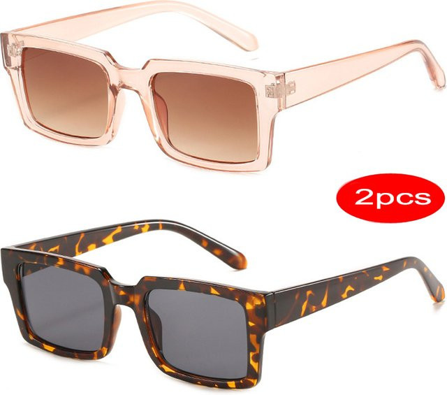 OEC CPO Sonnenbrille, quadratisch, Vollrand, braun, Kunststoff, Damen - Bild 1