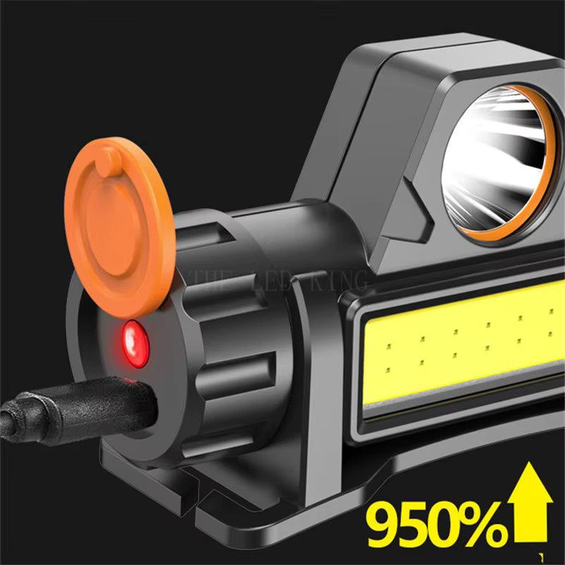 Heinast LED COB Scheinwerfer, tragbare wiederaufladbare Arbeitslampe mit Magnetfunktion, wasserdicht, Schwarz - Bild 5