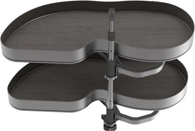 Emuca Harmony Ausziehregal mit Körben und Brotkasten mit Soft-Close Modul, Anthrazitgrau, Breite: 30 cm, Höhe: 70 cm - Bild 1