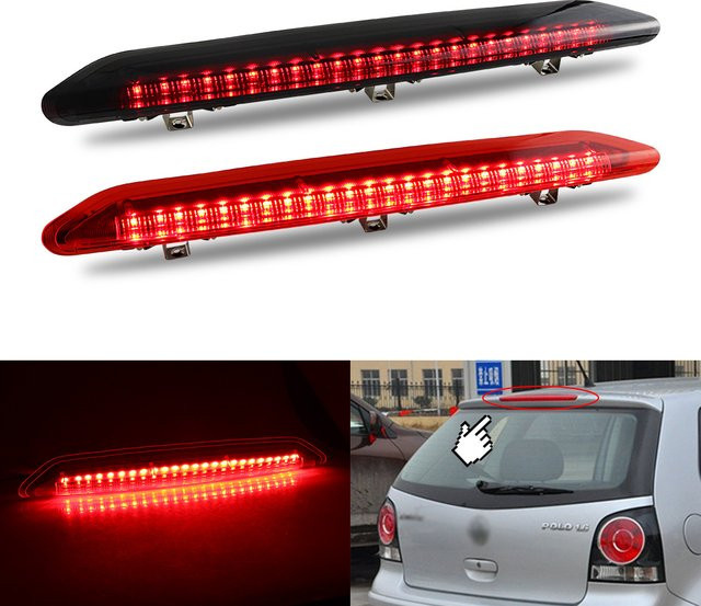SAARMAT LED Bremslicht für VW Polo IV MK4 9N 9N3 (2002-2010), 3. Bremslicht Rücklicht in Rot, Canbus 12V - Bild 1