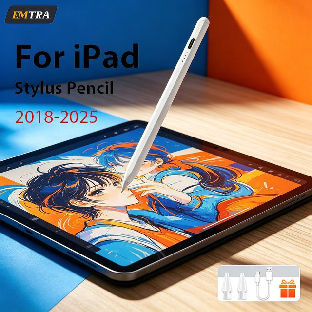 EMTRA Stylus für Apple iPad mit Neigungssensitivität, White - Bild 1