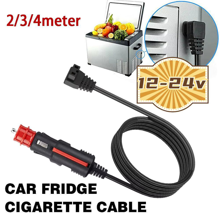 Auto Kühlschrank Stecker Kabel 12/24V mit Zigarettenanzünder Stecker in Schwarz - Bild 2