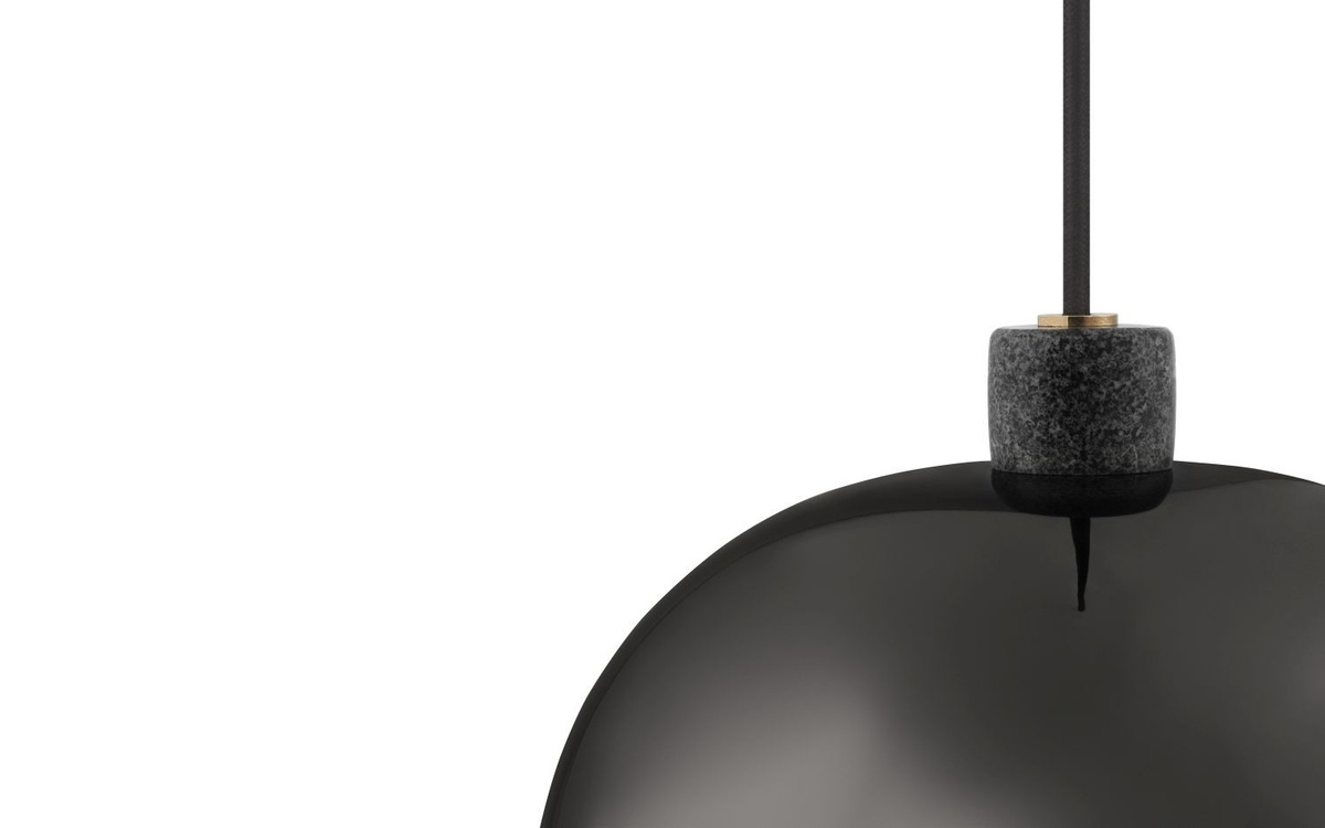 Normann Copenhagen Grant Pendelleuchte in Schwarz aus Metall und Stein - Bild 2