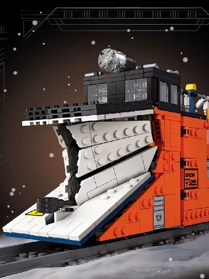 Barweer Klemmbausteine Technik Schneeschaufel-Zug Set mit 945 Teilen, Mehrfarbiges Modell für Erwachsene und Kinder - Bild 6