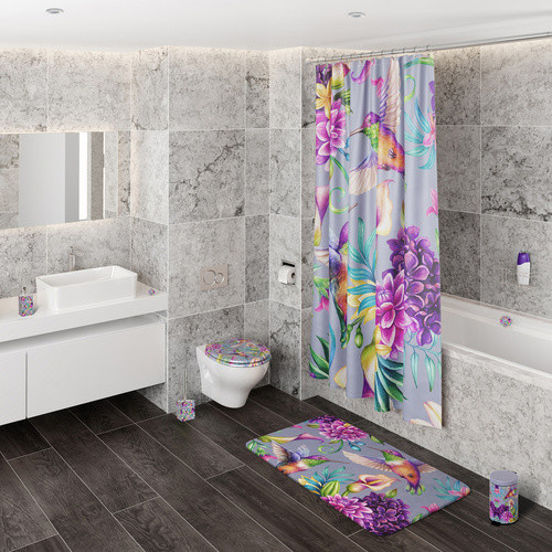 Sanilo Duschvorhang Kolibri in Bunt mit Tier- und Blumenmuster, B/H: 180 x 200 cm - Bild 2