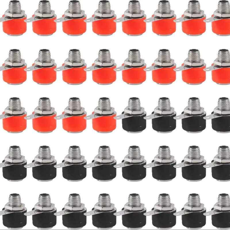AOKIN Bananenstecker Buchsen Set 4mm für Verstärker, 80 Stück (40 Rot, 40 Schwarz) - Bild 4
