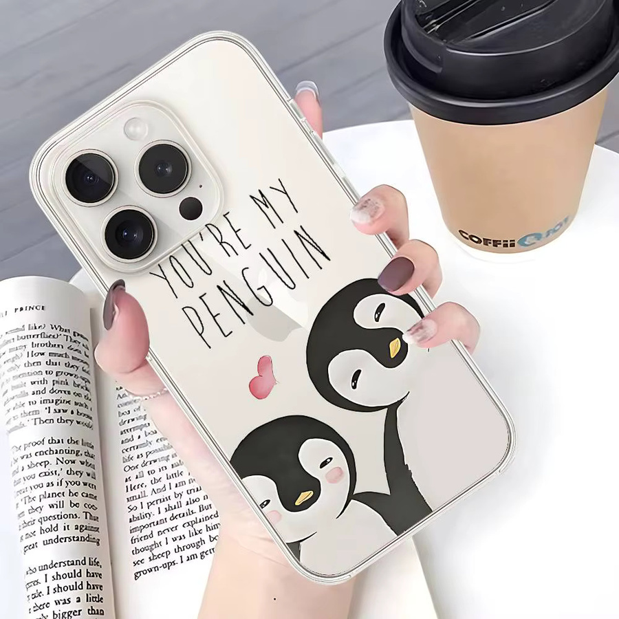 Mesuca Pinguin Smartphone Schutzhülle transparent für iPhone 11 bis iPhone 17 Pro Max und Mini - Bild 4