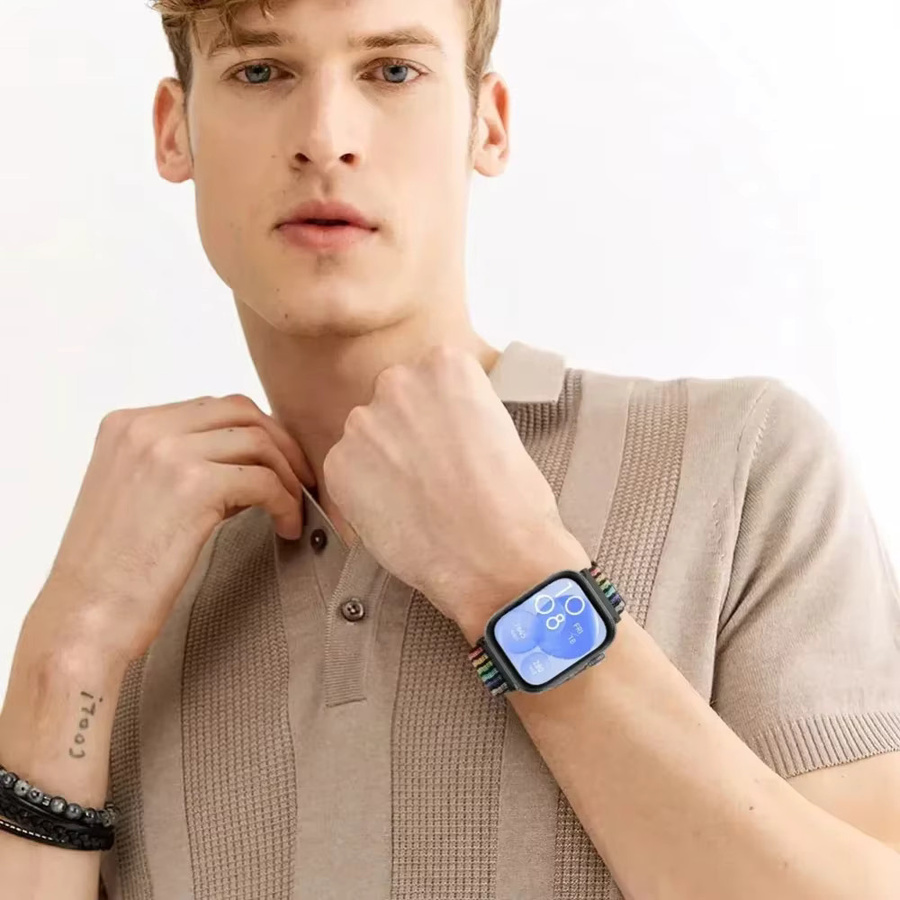 Huawei Uhrenarmband Nylon, Unisex, Bunt, für Huawei Watch Fit 3/4/4 Pro - Bild 2