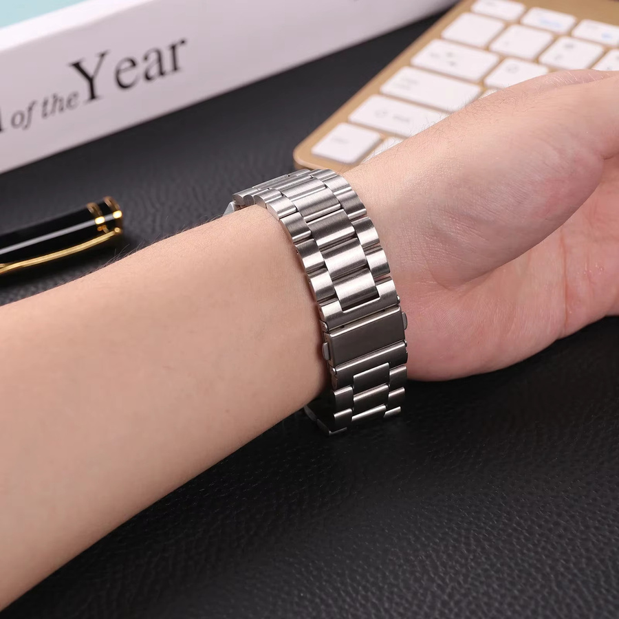 Uhrenarmband Edelstahl, Schwarz, Unisex - Bild 5