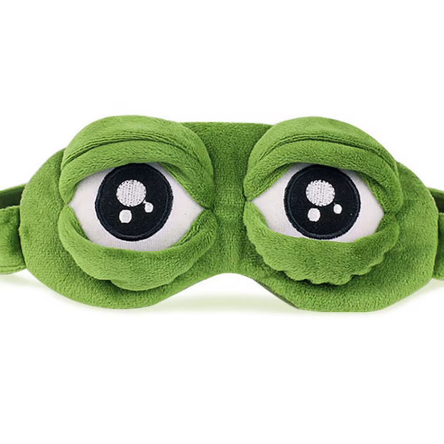 3D Schlafmaske Trauriger Frosch, Augenbinde, Unisex - Bild 2