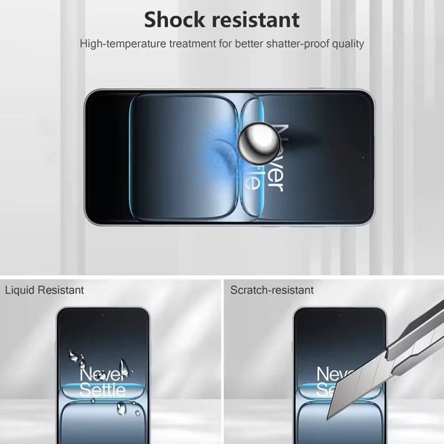 Set aus 1 bis 3 staubfreien Displayschutz-Glasfolien für OnePlus Modelle in Transparent - Bild 4