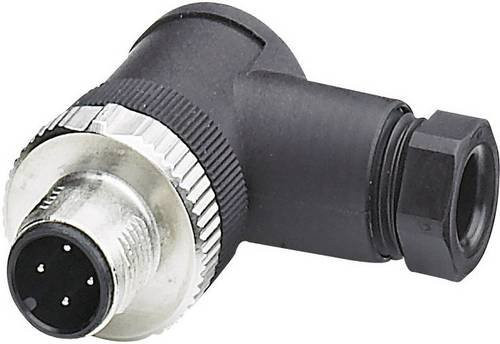 Phoenix Contact 1681473 Sensor-Aktor-Steckverbinder M12 Stecker gewinkelt unkonfektioniert Polzahl 5 Farbe Schwarz Material Metall - Bild 1