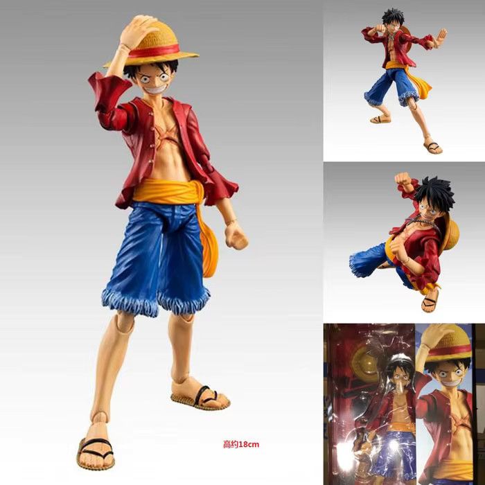 Bandai One Piece Anime Actionfigur Zoro Ruffy Ace Multicolor mit beweglichen Gelenken als Sammlerstück - Bild 2