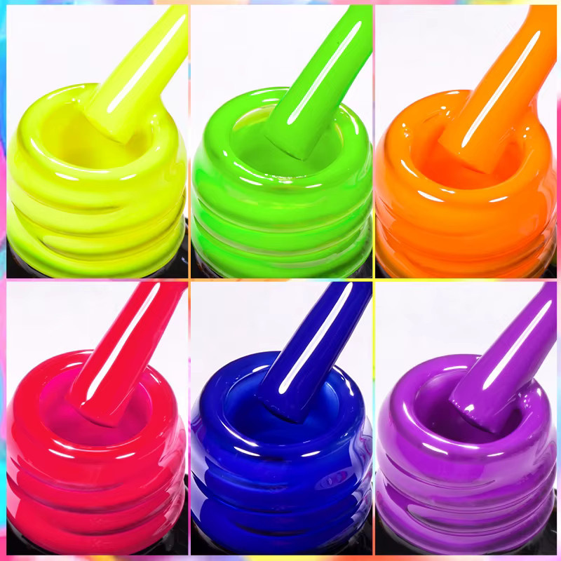 MSRUIOO Gel-Nagellack, Neon, Glänzend, 8 ml - Bild 4