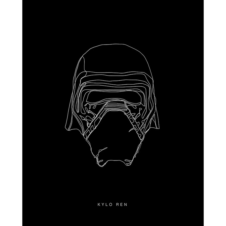 Disney Star Wars Kylo Wandbild Poster in Schwarz-Weiß, B x H: 40 x 50 cm - Bild 2