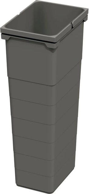 Ninka Abfallbehälter mit Bügelgriff und Flip-Lid aus Kunststoff, Dunkelgrau, Volumen: 32 l, B/T/H: 30,6 x 56,0 x 23,0 cm - Bild 1