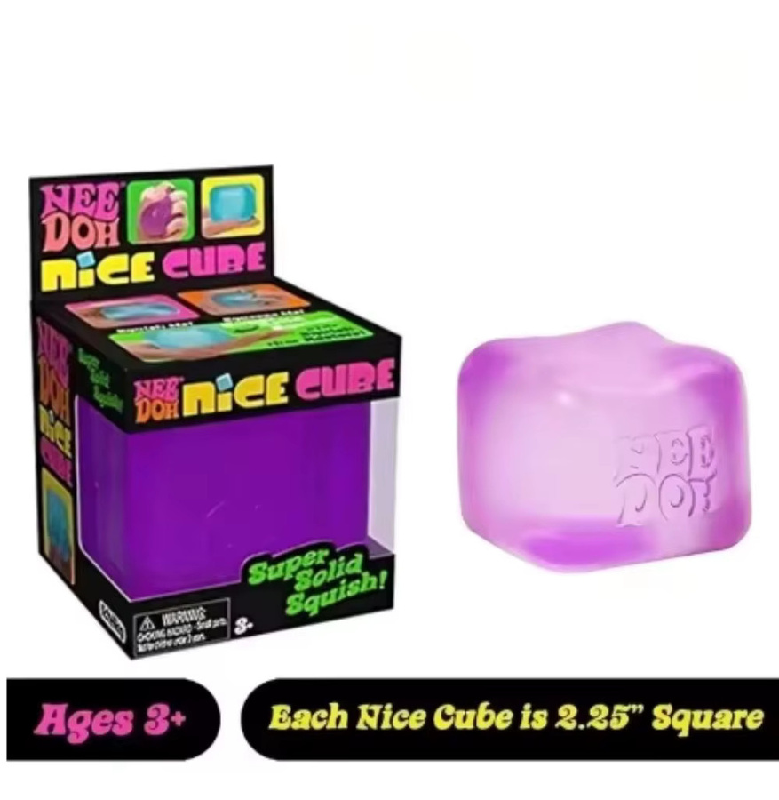Schylling NeeDoh Nice Cube, sensorischer Anti-Stress-Block, Fidget-Spielzeug - Bild 2