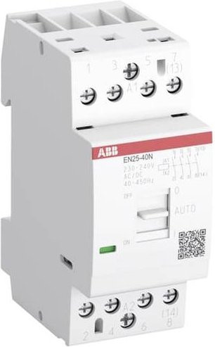 ABB EN25-40N-06 Installationsschütz mit 4 Schließern, 220 V und 400 V, Farbe: Weiß - Bild 1