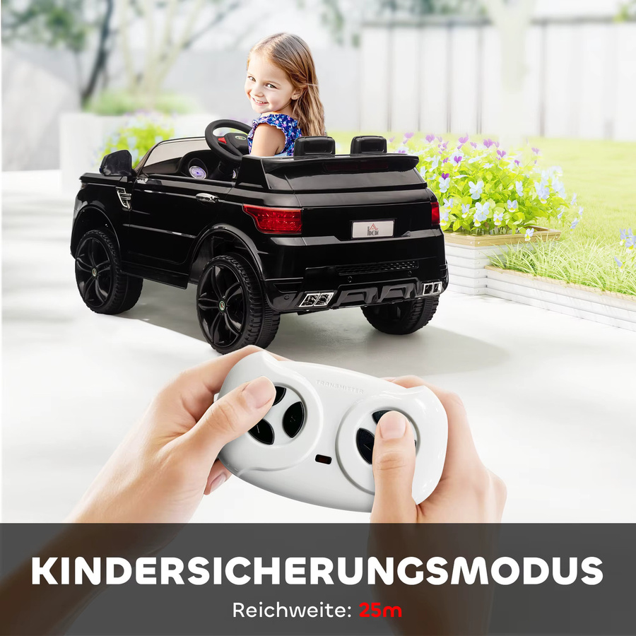 HOMCOM Kinder Elektroauto SUV Schwarz mit Fernbedienung für 3-5 Jahre - Bild 6