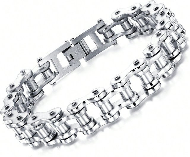 MTMA Armband Herren, Edelstahl, Silber, 21,5 cm - Bild 1