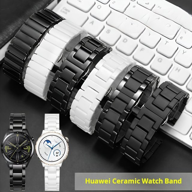 ZETHYDUM Uhrenarmband, Keramik, Edelstahl, Unisex - Bild 1