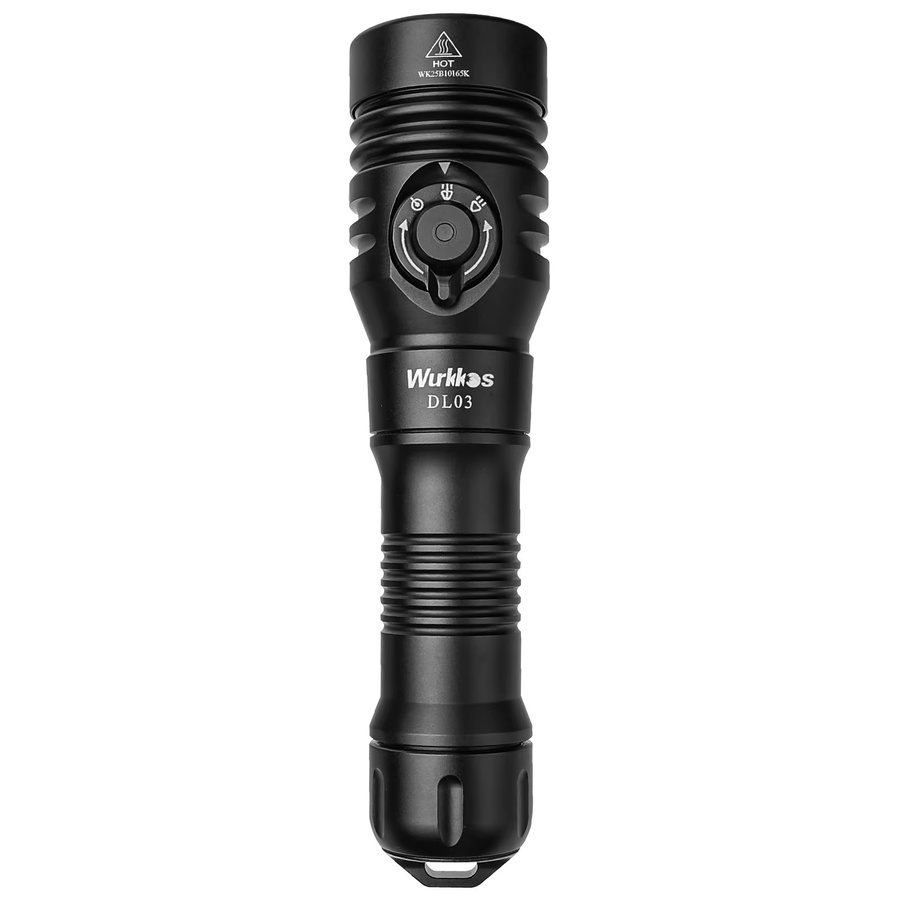 Wurkkos DL03 Tauchlampe in Schwarz mit 2800 Lumen, IPX8 wasserdicht, Weiß- und Grünlicht, Doppelschalter und Rückwärtsladung - Bild 5