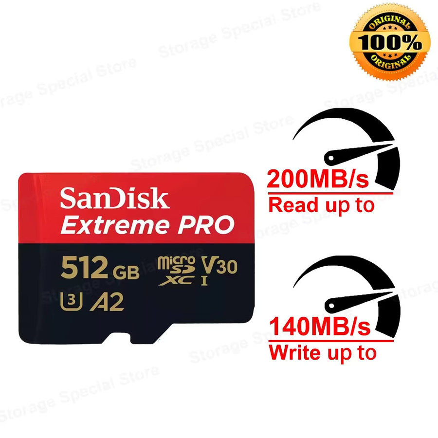 SanDisk Extreme PRO Micro SD Speicherkarte V30 UHS-I U3 Klasse 10 in Rot - Bild 2