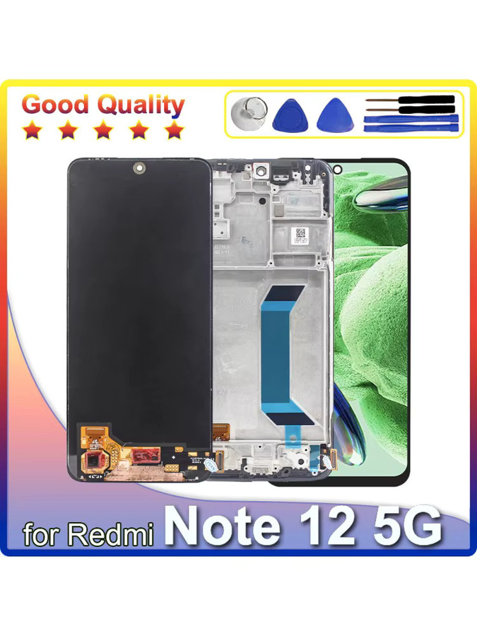 Xiaomi Redmi Note 12 5G AMOLED LCD Display mit Digitaler Touchscreen-Digitizer Baugruppe in Schwarz - Bild 1