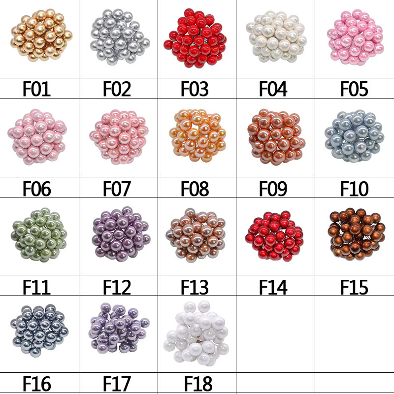 100 Stück Künstliche Perlen-Staubblätter von ZQCXLD in Multicolour für DIY Dekorationen, Hochzeiten und Partys - Bild 5